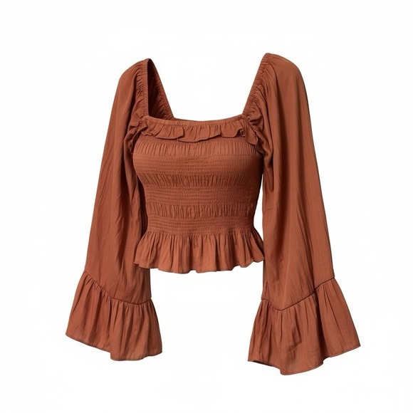 Mustard Seed Tops - Anthropologie Mustard Seed Cottagecore Boho Top SMALL Smocked Peasant Romance EC